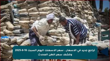 تراجع جديد في الأسعار.. سعر الأسمنت اليوم السبت 16-8-2025 وكشف سعر الطن المحدث
